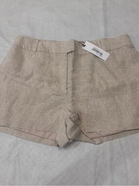 High-Waist Linen Shorts 2" inseam